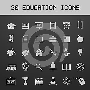 Light education icon set