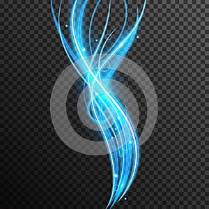 Neon Lighting Electric thunder glow sparkle vector transparent
