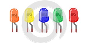 Light emitting bright diode, Led diode, colored leds