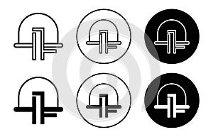 light emitting diode flat line icon set. light emitting diode Thin line illustration vector