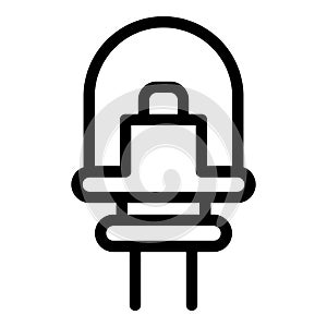 Light emitting diode icon, outline style