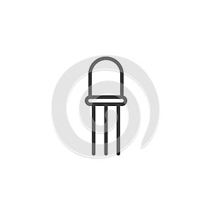 Light-emitting diode line icon