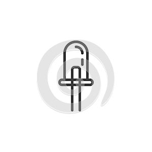 Light-emitting diode line icon