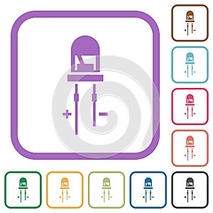 Light Emitting Diode simple icons