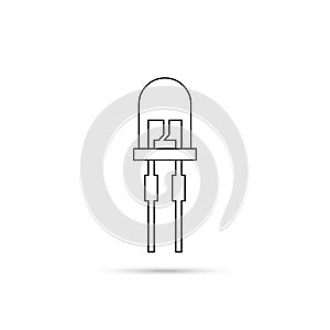 Light-emitting diode. vector