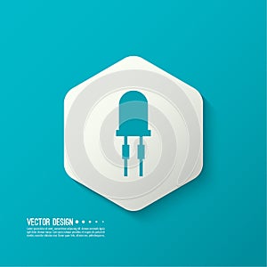 Light emitting diode. vector