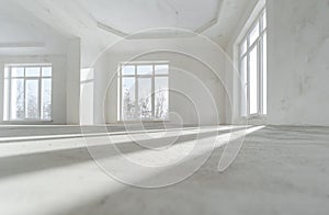 Light Empty Interior Of Hall In Big House