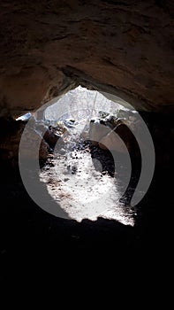 Light entering a cave