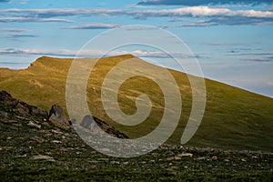 Light Fades Across the High Tundra In Rocky Mountain