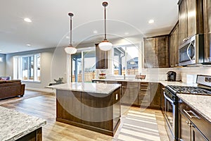 Light filled Northwest kitchen design with kitchen island