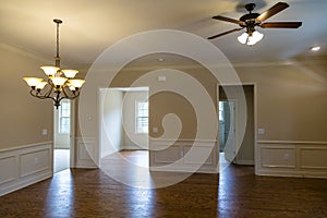 Light Fixtures and Hardwood in New Home