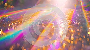 Light flair beams sunlight. Rainbow colors. Optical lens flare effect, Very high quality and realistic, Lens Flare