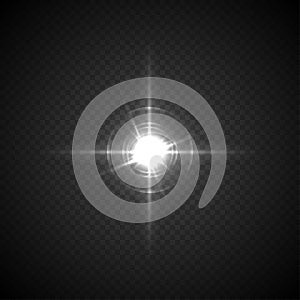 Light flashe vector illustration on transparent background photo