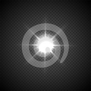 Light flashe vector illustration on transparent background photo