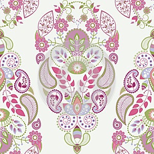 Light floral seamless pattern, ornamental wallpaper