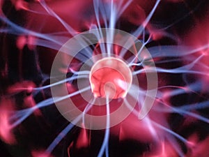 Light of glass plazma ball photo