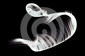 Light glow abstract effect black background. 3d illustration, 3d rendering