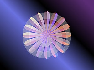 Light glow background with propeller shape