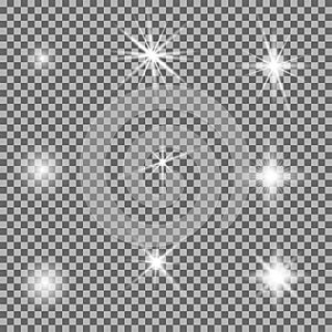 Light glow effect. Star shine flash bright sparcle