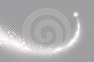 Light glow effect stars bursts with sparkles isolated on transparent background.