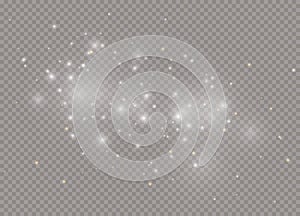 Light glow effect stars. Vector sparkles on transparent background.