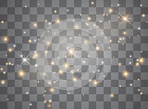 Light glow effect stars. Vector sparkles on transparent background.