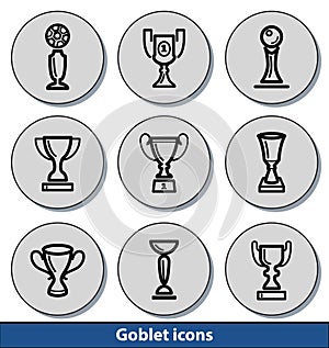 Light goblet icons
