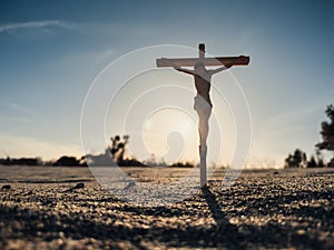 The Light Of God Over The Christ Crucifix