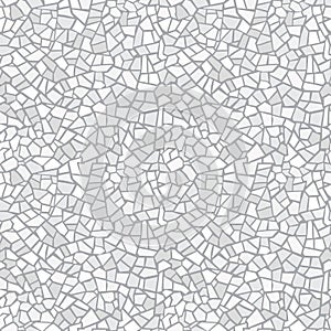 Light gray abstract mosaic seamless pattern. Vector background. Endless texture. Ceramic tile fragments.