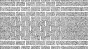 Light gray brick wall abstract background. Texture of bricks. Vector illustration