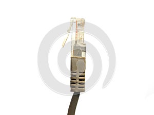 Light gray broadband cable jack