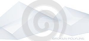 Light gray broken polyline on white background photo