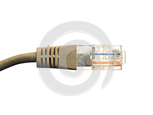 Light gray color broadband cable jack