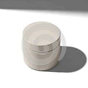 Light Gray Cylindrical Container