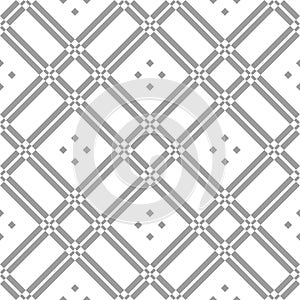 Light gray geometric ornament. Seamless pattern