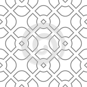 Light gray geometric seamless ornament