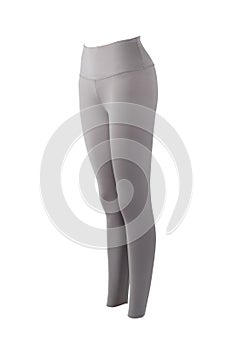 Light gray leggings pants isolated on white