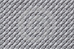 Light gray textile background closeup. Structure of the fabric macro
