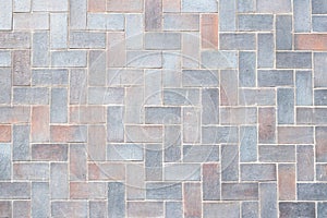 Light gray tiles texture, stone wall background. Brick pattern, floor surface. Geometric interior element. Decoration design.