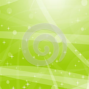 Light green abstract background with stars, circles and stripes. Flat vector illustration