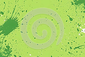 Abstract Paint Splatter Pattern: Green and White on Light Green Background