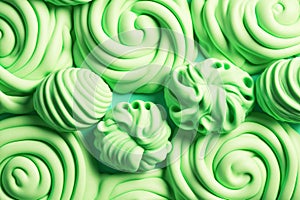 Svetlo zelený sochárstvo abstraktné vlny plastelíny textúra 