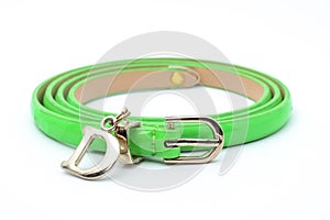 Light green belt solated on white