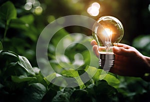 this light green bulb sustainable nature nasa sources holding nature icons pollution image energy ecology people furnished hand