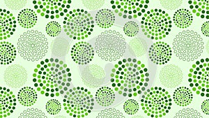 Light Green Dotted Concentric Circles Pattern Background