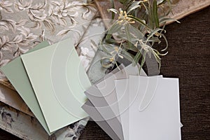 Light green and neutral swatches