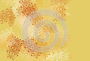 Light Green, Red vector background with forms of artificial intelligence.