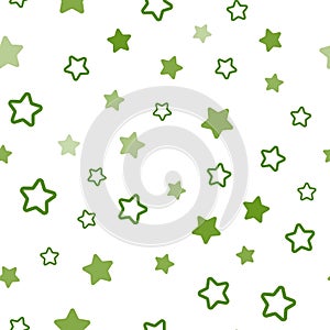 Light Green, Red vector seamless layout with bright stars.