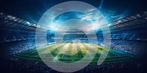 light green sport arena game soccer goal world stadium football. Generative AI.