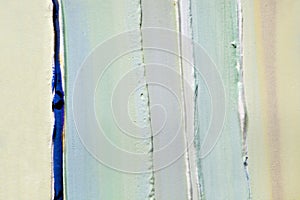 Light green strips of thick layers of paint, plaster